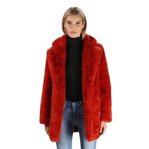 Apparis Sophie Faux Fur Jacket Scarlet Red Size S